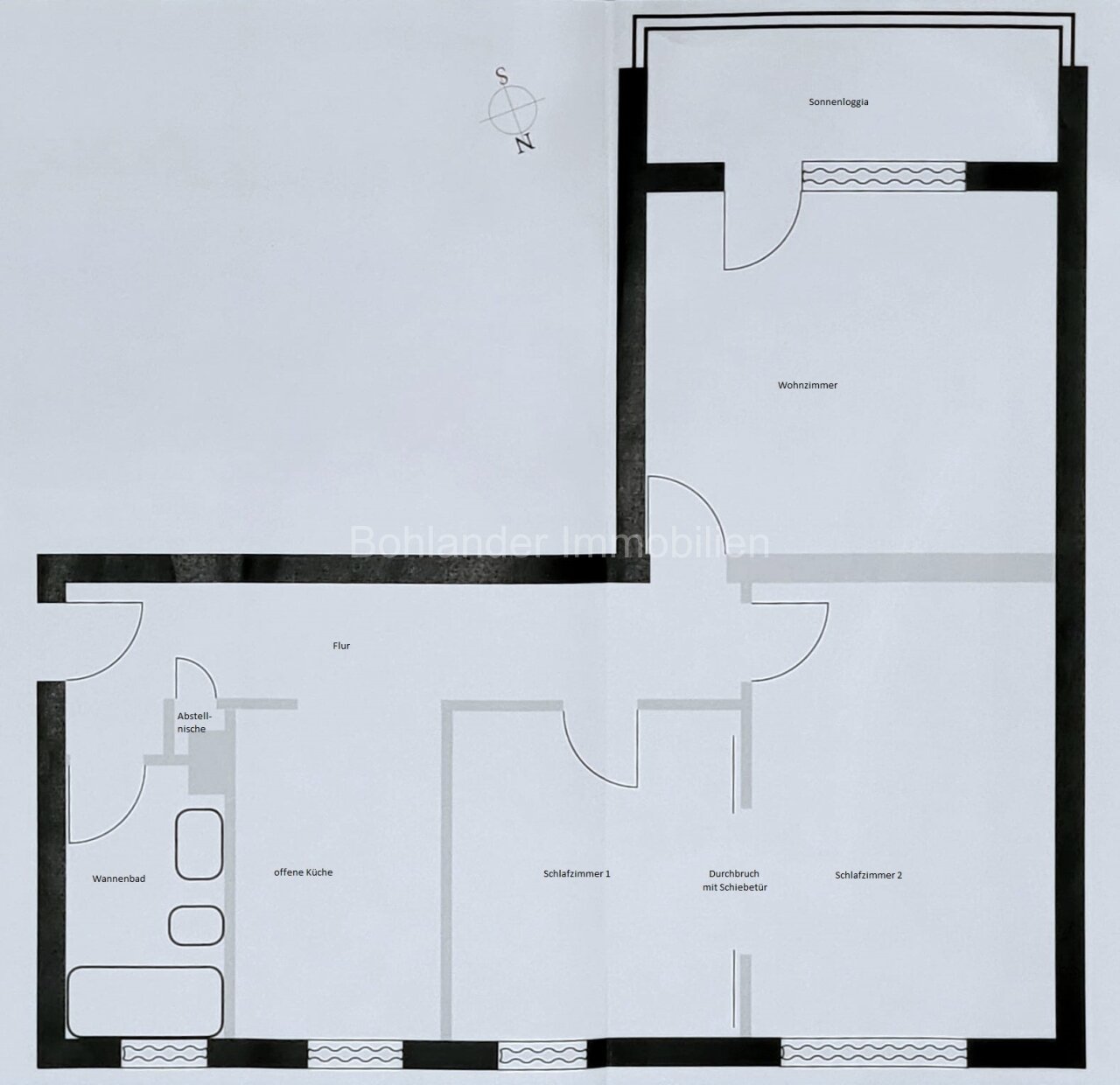 Sanierte 3-Zimmer-Wohnung in ruhiger Sackgassenlage mit separater Einzelgarage